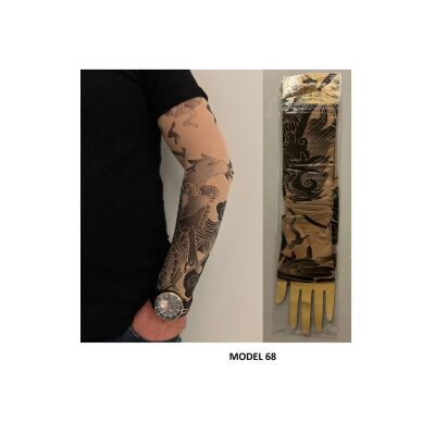 Giyilebilir Dövme 3 Çift 6 Adet Kol Çorap Dövmesi Sleeve Tattoo Set22