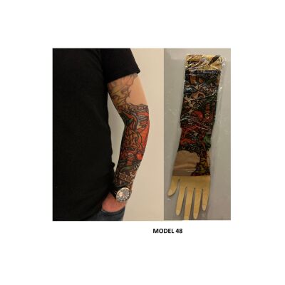 Giyilebilir Dövme 3 Çift 6 Adet Kol Çorap Dövmesi Sleeve Tattoo Set20