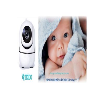 2 Mp 360 Derece Kablosuz Bebek Kamerası Wifi Sesli Tek Anten Teico-4202