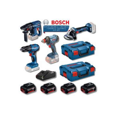 Bosch Gbh 180-Lı + Gws 180-Lı + Gsb 185-Lı + Gdx 180-Lı 4 Lü Set