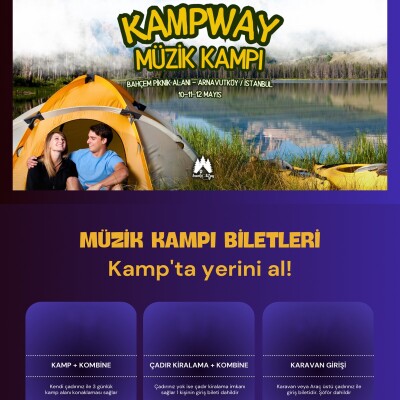 10-11-12 Mayıs Kampway Müzik Kampı Bileti