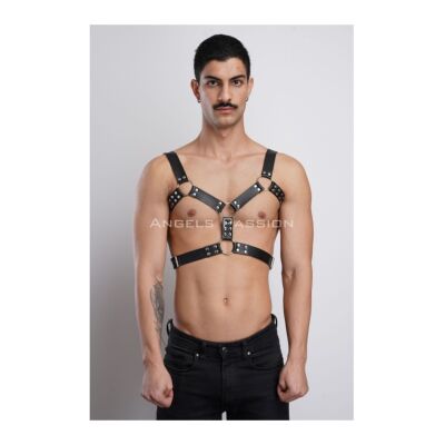 Erkek Deri Göğüs Harness, Erkek Parti Akseuar, Partywear - Apftm78