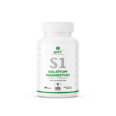 S1™ Kalsiyum, Magnezyum, Çinko Ve Vitamin D 60 Tablet Gıda Takviyesi Kemik Sağlığı (Cal,Mag,Zn,Vitd)