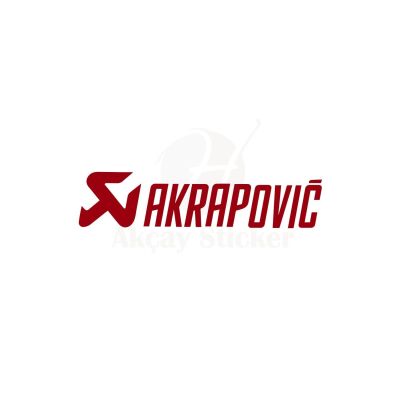 Akropovic Motorsiklet Sticker Kırmızı 2 Adet 20X4 Cm