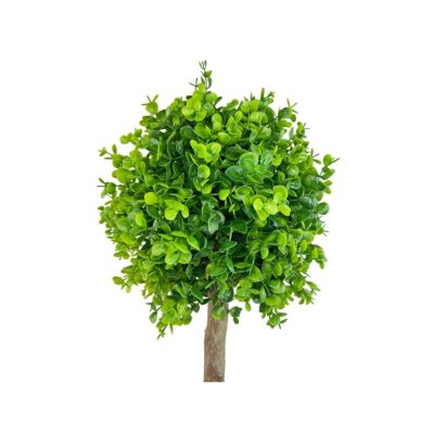 Yapay Ağaç Şimşir Top 85*30Cm Beyaz Saksılı Yeşil Ağaç
