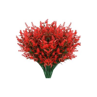 6Lı Set Yapay Çiçek Mor Lavanta 7 Dallı Plastik Dekoratif Yapay Bitki