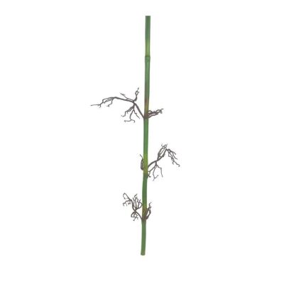Yapay Çiçek Bambu Dalı Doğal Görünüm Tek Dal Kumaş Yapraklı Uzun Dal 120*50Cm