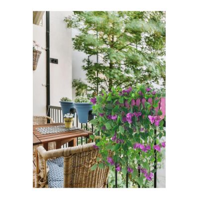 Yapay Çiçek Mor Begonvil Li Mor Çit Balkon Saksısı 55*35Cm 70Cm Sarkar