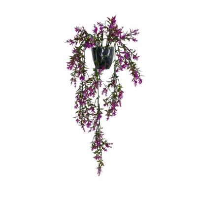 Yapay Çiçek Siyah Saksıda Sarkan Ty60 Fuşya Bitki Yapay Sarmaşık 60Cm