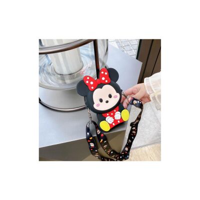 Mickey Mause Oturan Minnie Bozuk Para Cüzdanı Çanta Çocuk Cüzdan Küçük Para Kutusu Omuzdan Askılı Ça