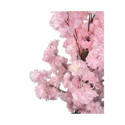 Yapay Ağaç Bahardalı Ağacı Pembe Japon Kiraz Çiçeği Sakura Çiçeği 80Cm Siyah Plastik Saksılı