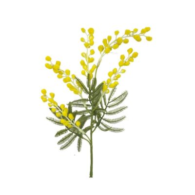 4Lü Set Yapay Çiçek Sarı Mimoza Uzun Dal 50Cm Minosa Yapay Bitki