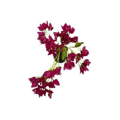 Yapay Çiçek Siyah Saksıda Sarkan Bodrum Begonvil Çiçeği Fuşya 40Cm