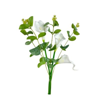 Okaliptuslu Gala Çiçeği Dalı 3Lü Yapay Çiçek