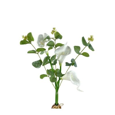 Okaliptuslu Gala Çiçeği Dalı 3Lü Yapay Çiçek
