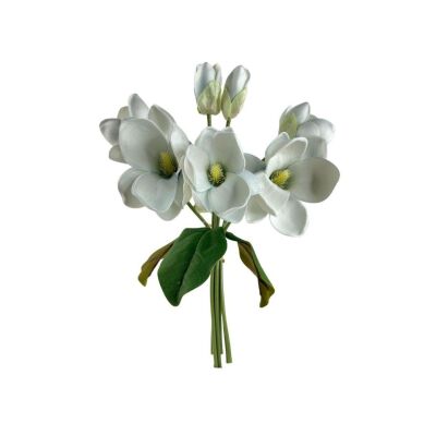 Yapay Çiçek Manolya Letex Eva Magnolia 33Cm Pudra Uçuk Mavi