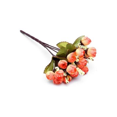 Yapay Çiçek Fuşya Fındık Gül Mini Gül Tomurcukları 15Li