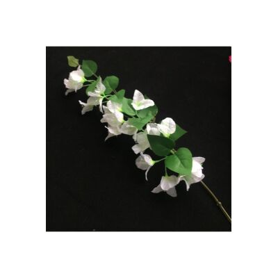 Yapay Çiçek Begonvil Çiçeği Beyaz 80Cm Tek Dal Bodrum Çiçeği Sarkan Çiçek