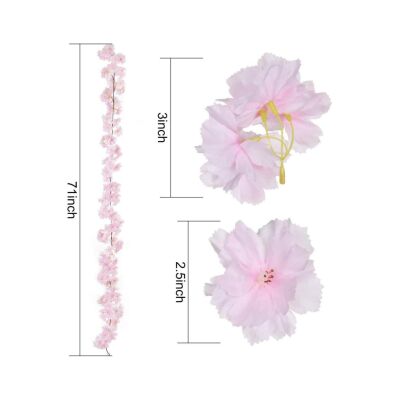 Yapay Çiçek Bahardalı 180Cm Dolanabilen Model Japon Kiraz Çiçeği Pembe Açık