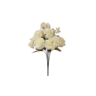 Yapay Çiçek Karanfil Demeti Beyaz 9 Kafalı Büyük Demet 45Cm