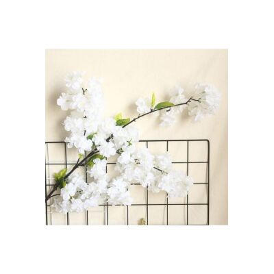 Yapay Çiçek Bahar Dalı Japon Kiraz Çiçeği 90 Cm Beyaz