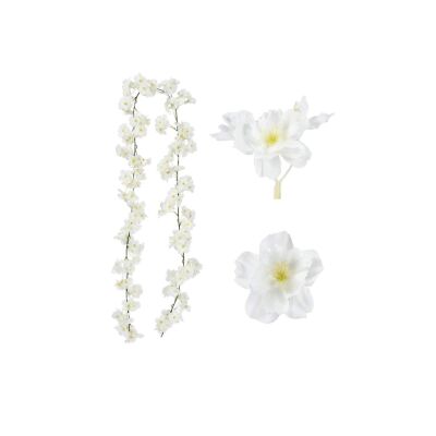 Yapay Çiçek Bahardalı 180Cm Dolanabilen Model Japon Kiraz Çiçeği Beyaz