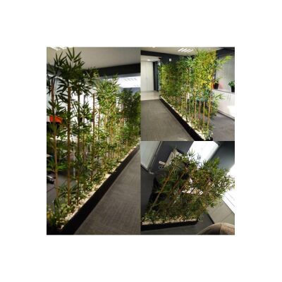 Yapay Bambu Sopası 10 Yapraklı 150 Cm Yapay Çiçek Bambu Duvarı
