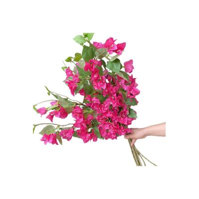 Yapay Çiçek 3Dal Begonvil Çiçeği Fuşya 80Cm Tek Dal Bodrum Çiçeği Sarkan Çiçek