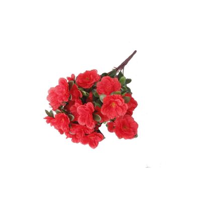 Yapay Çiçek Kırmızı Açelya Demeti 7 Dallı 33*20Cm
