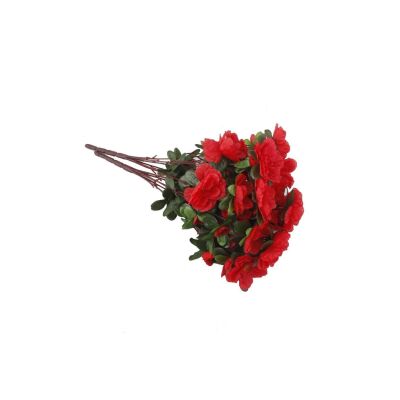 Yapay Çiçek Kırmızı Açelya Demeti 7 Dallı 33*20Cm