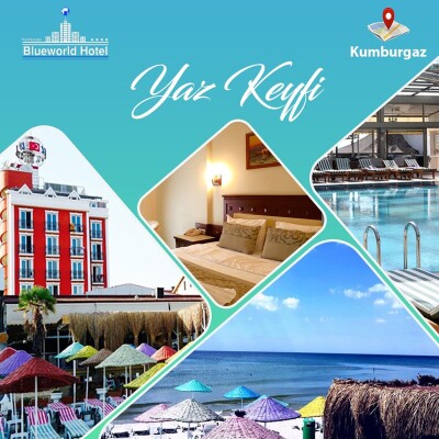 Kumburgaz Blue World Hotel’de Çift Kişi Konaklama, Kahvaltı & Plaj