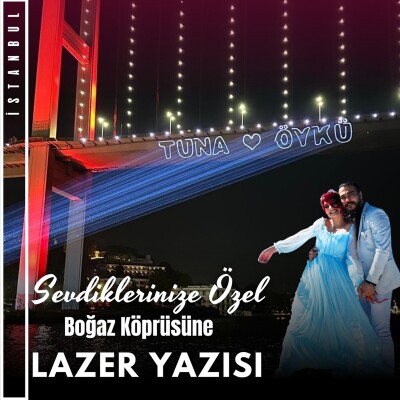 İstanbul Boğazında Sevdiklerinize Özel Sürpriz Hediye Lazer Yazısı
