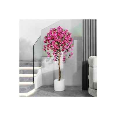 Yapay Ağaç Fuşya Begonvil Ağacı 160Cm Doğal Salex Dallı Şemsiye Model