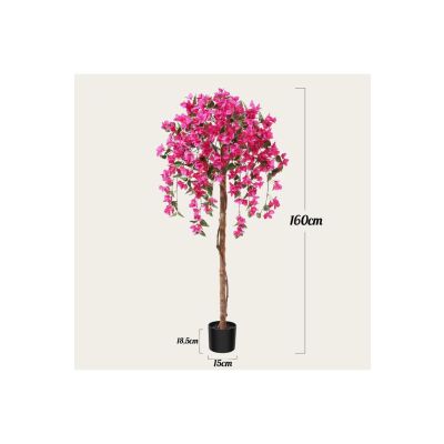 Yapay Ağaç Fuşya Begonvil Ağacı 160Cm Doğal Salex Dallı Şemsiye Model