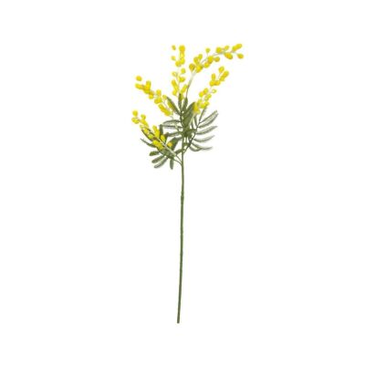 Yapay Çiçek Sarı Mimoza Uzun Dal 50Cm Minosa Yapay Bitki