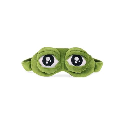 Sevimli Yeşil Kurbağa Göz Bandı Peluş Uyku Bandı