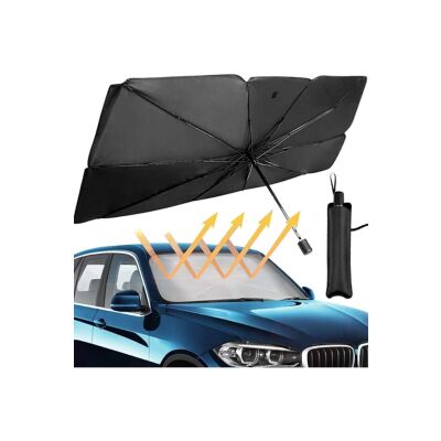 Tüm Araçlar İçin Araba Ön Cam Güneşlik Katlanabilir Güneşlik Şemsiye Ön Cam Gölgelik Esnek 709357Tü