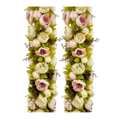 Yapay Çiçek Pembekrem  Şakayık Tak Organizasyon Nişan Düğün Dekor Çiçeği Süsleme Tag 25X130Cm