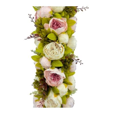 Yapay Çiçek Pembekrem  Şakayık Tak Organizasyon Nişan Düğün Dekor Çiçeği Süsleme Tag 25X130Cm