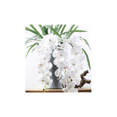 Yapay Çiçek Beyaz Orkide Uzun Dal 90 Cm Orkide