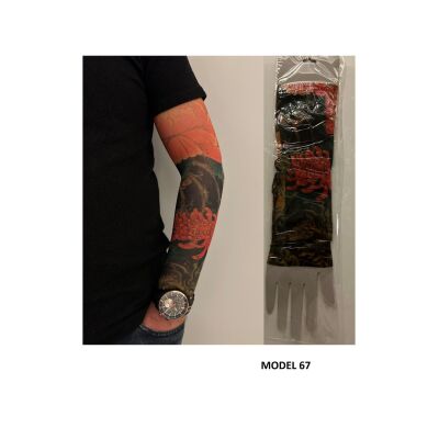 Giyilebilir Dövme 3 Çift 6 Adet Kol Çorap Dövmesi Sleeve Tattoo Set22