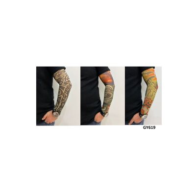 Giyilebilir Dövme 3 Çift 6 Adet Kol Çorap Dövmesi Sleeve Tattoo Set1