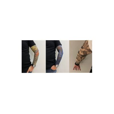 Giyilebilir Dövme 3 Çift 6 Adet Kol Çorap Dövmesi Sleeve Tattoo Set8