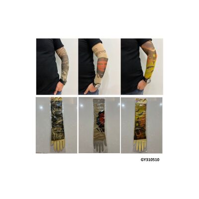 Giyilebilir Dövme 3 Çift 6 Adet Kol Çorap Dövmesi Sleeve Tattoo Set6