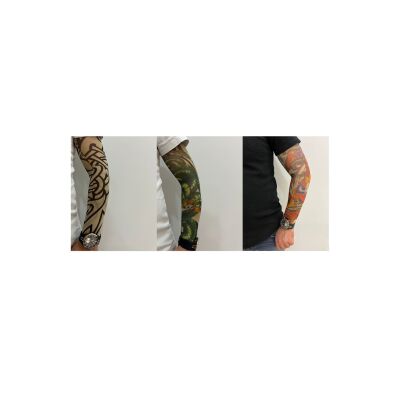 Giyilebilir Dövme 3 Çift 6 Adet Kol Çorap Dövmesi Sleeve Tattoo Set5