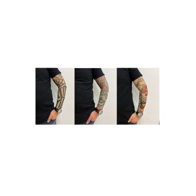 Giyilebilir Dövme 3 Çift 6 Adet Kol Çorap Dövmesi Sleeve Tattoo Set2