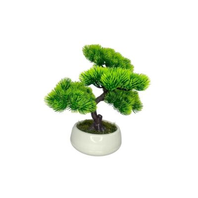 Bonsai Dekoratif Yapay Ağaç Yarım Top Kafalı Pembe Bonzai 30Cm