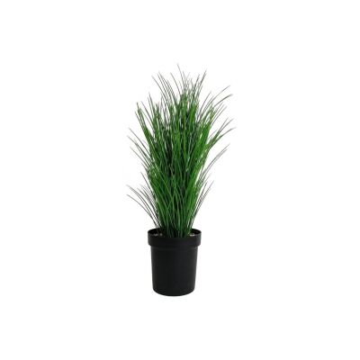 Yapay Çiçek Grass Siyah Saksıda Yeşil Çimen Saz 65Cm