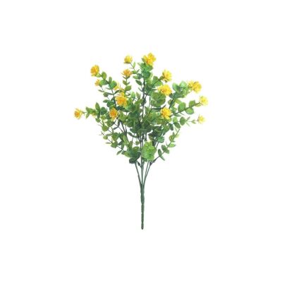Yapay Çiçek Sarı Mineli Şimşir Dekoratif Yapay Bitki