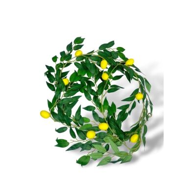 Yapay Çiçek Sarkan Ve Dolanan Limonlu Sögüt Sarmaşık Doğalgaz Borusu Kapatıcı Yapay Sarmaşık 180Cm